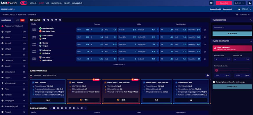 Luckybet spordiennustus
