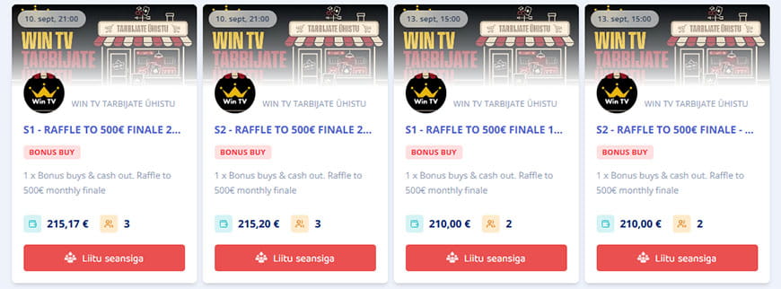 Win TV Tarbijate Ühistu seansid